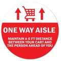 Signmission One Way Aisle Non-Slip Floor Graphic, 7" x 7", FD-X-7-99979 FD-X-7-99979